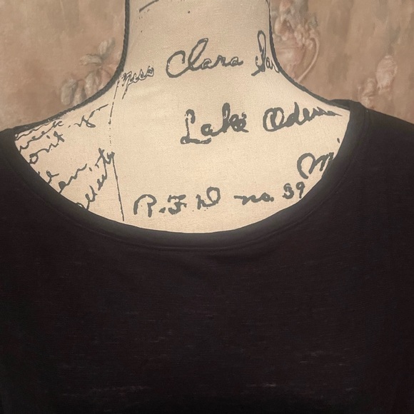 EILEEN FISHER BLACK MIDI LINEN DRESS MEDIUM LARGE - Picture 5 of 7